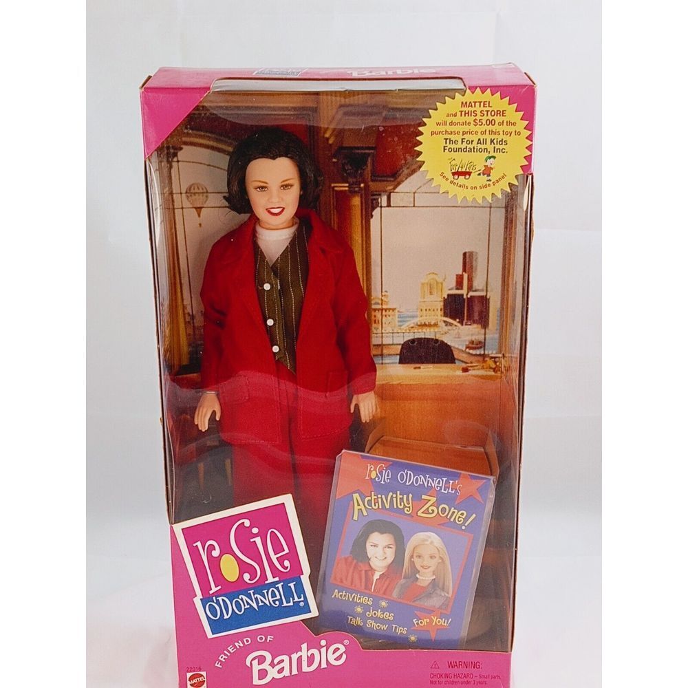 Rosie O'Donnell Friend Of Barbie Doll 1999 Mattel NIB Includes Joke Booklet& Mic